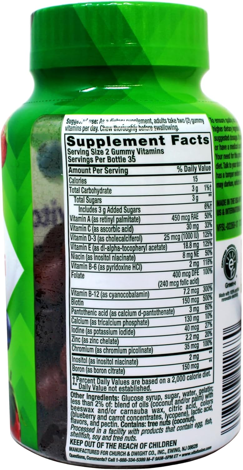 Vitafusion Women's Complete Multivitamin Gummies, Natural Berry, 70 Ct (4 Pack) (Bundle)