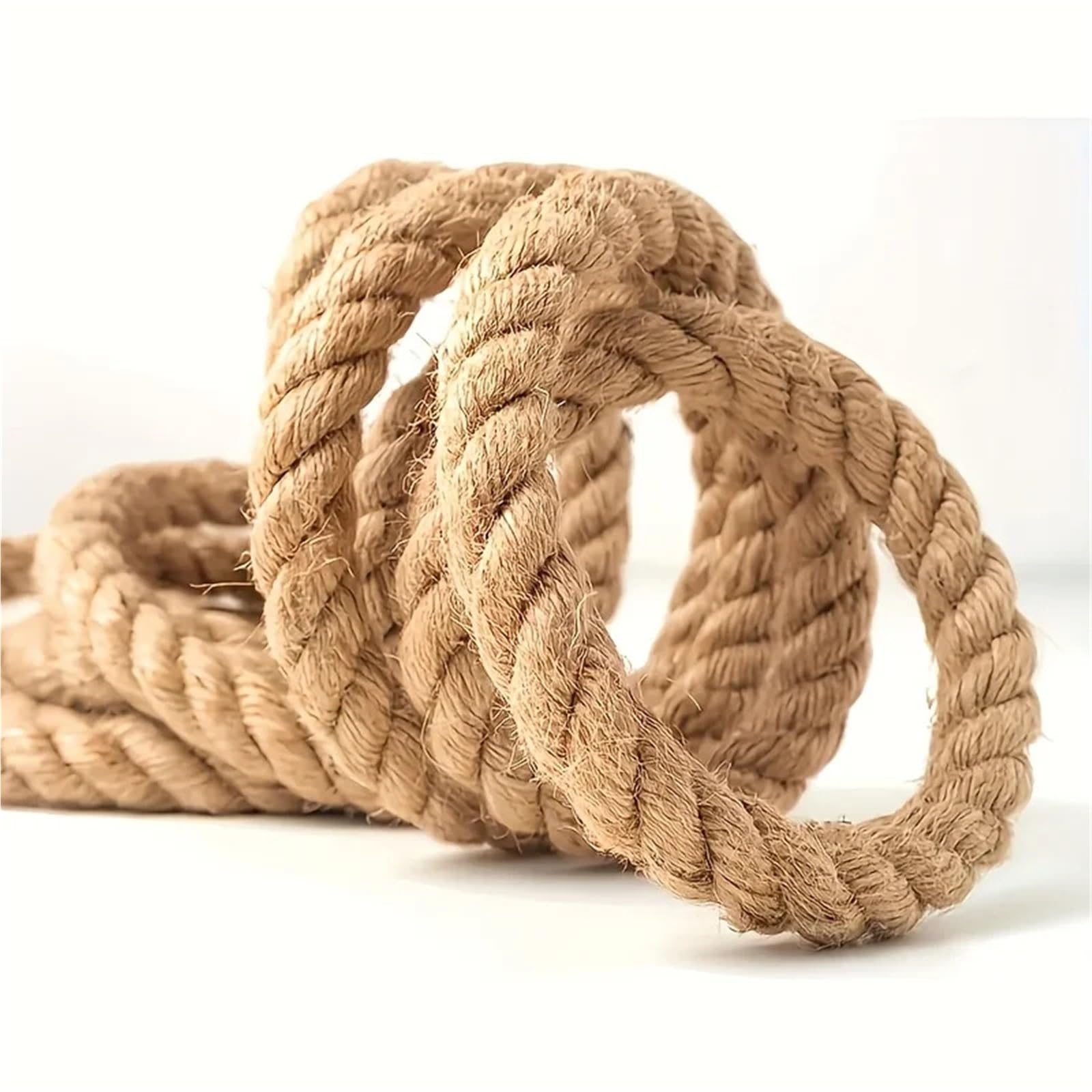 Corda Canapa Naturale 1-10mm Corda di iuta corda canapa naturale for la decorazione domestica Gatto fatto a mano fai da te cravatte grossolane spesse casa artigianale