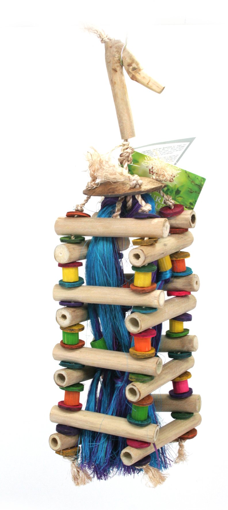 Jouet oiseau échelle cubique Living World en bois pour cage et volière de perruche