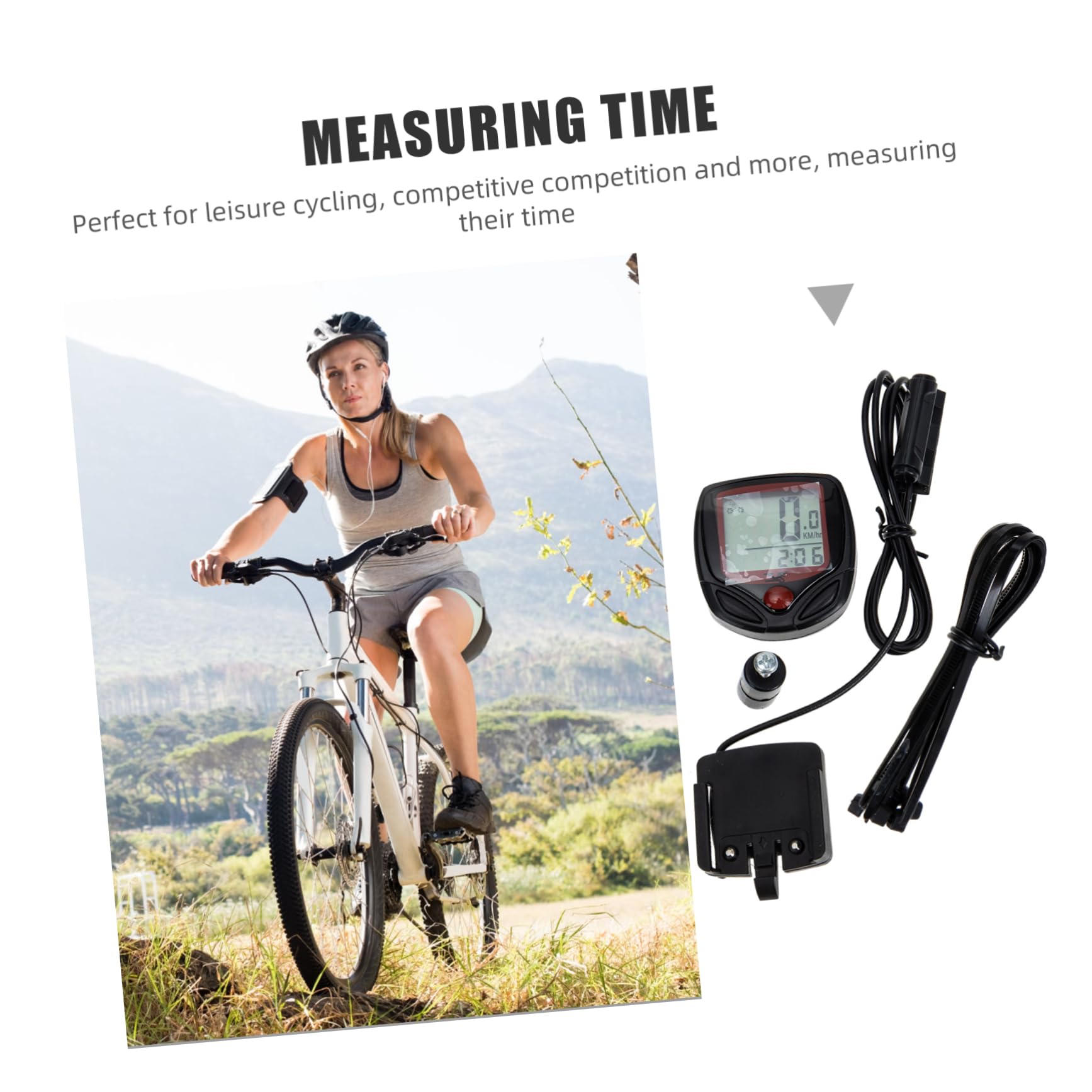 Toyvian 1 Set Portable Bike Speedometer Cycle Computer with Lightweight Design for Real Tracking for Mountain Biking and Outdoor Activities
