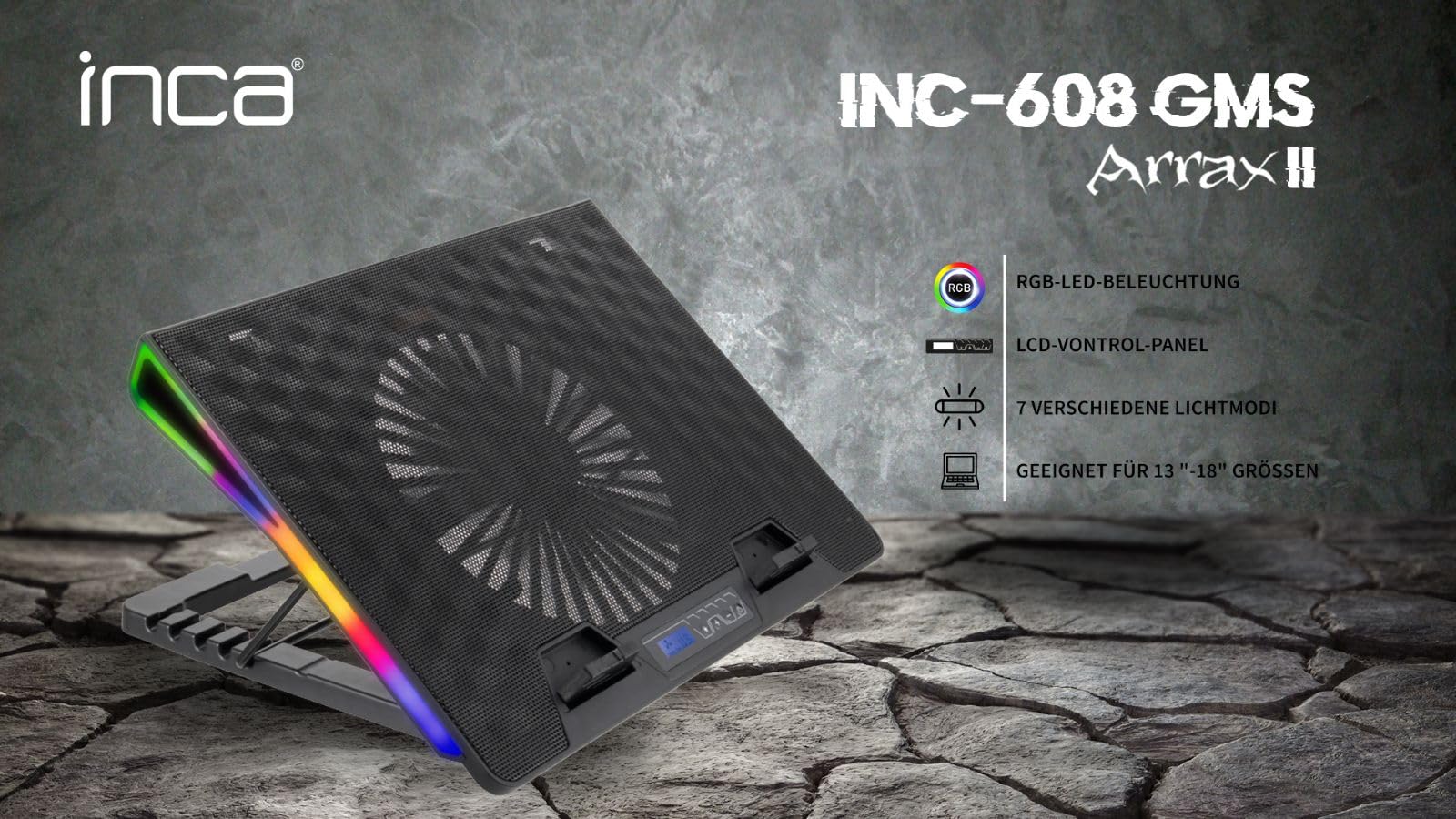 INCA ARRAX SER.BIG FAN,RGB FRAME,LCD PAN,7 RGB MODE