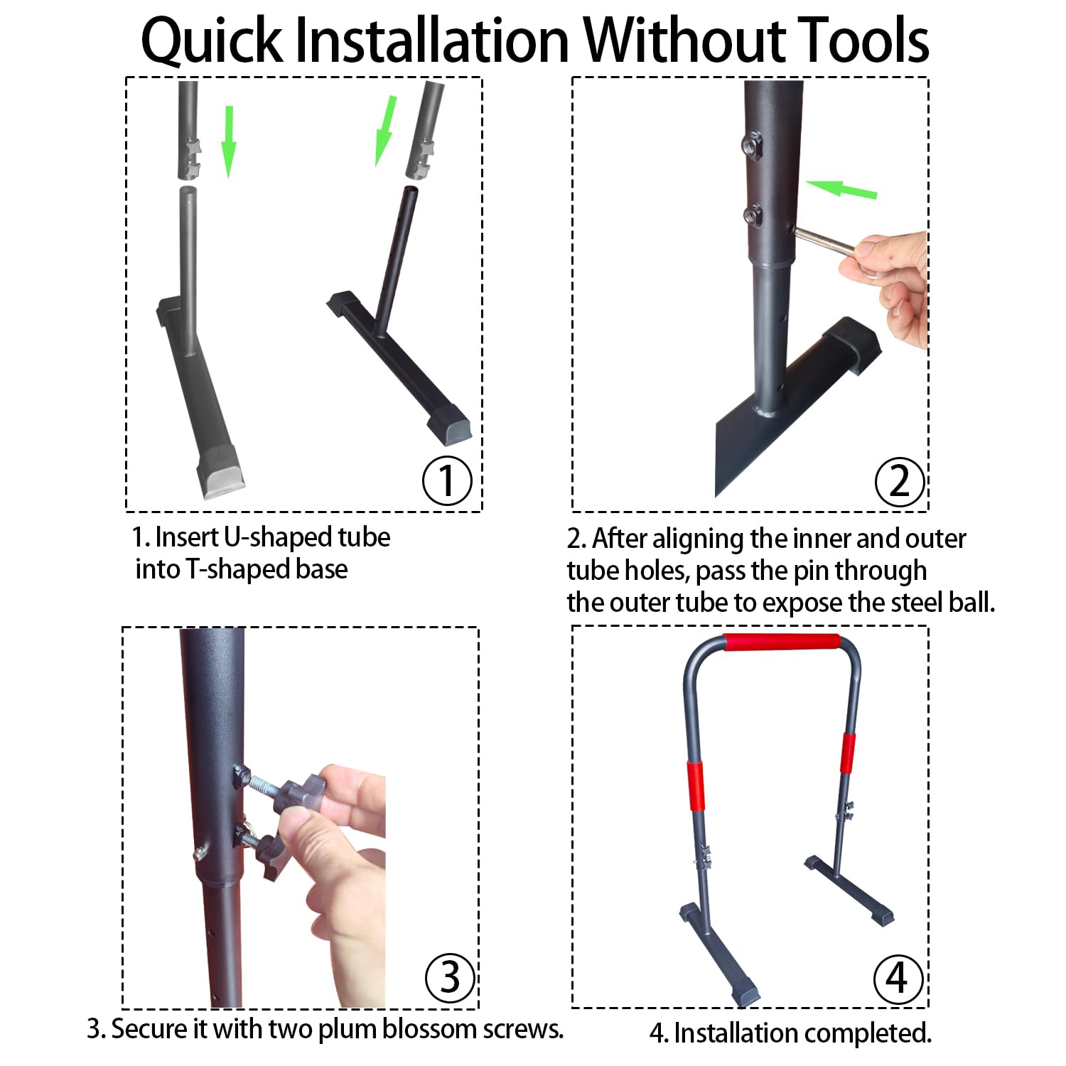 Manillar ajustable solo para almohadilla de caminar, ajuste universal de 23 pulgadas de ancho, altura máxima de 43 pulgadas, accesorio de soporte resistente (negro y verde)