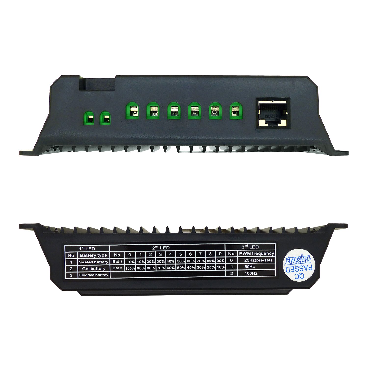 Solar Laderegler 20 A, 12V/24V DC Auto Arbeiten mit MT-1 Fernanzeige, für Wohnmobil, Wohnwagen, Boot etc. zum dual Batterien, Akku,