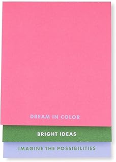 Stacked Notepad Assorted Sizes, Includes 3 Cute Notepads with 75 Sheets Each, Colorful Pads of Paper for Desk Notes (Dream in Color)