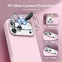 Vista 1546 de GONEZ Funda de silicona para iPhone 15 Pro Max, compatible con Magsafe, protector de cámara + protector de pantalla, forro de microfibra suave Negro