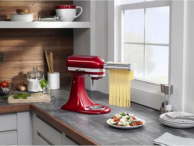 KitchenAid KSMPRA Stand Mixer Attachment Pasta Roller & Cutter, 3-Piece Set, Stainless Steel