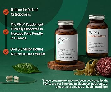 ALGAECAL Bone Health Bundle - Free 4-in-1 Vitamin D3 Complete & Red Algae Calcium with 16 Essential Nutrients, Clinically Supported to Increase Bone Density in 6 Months