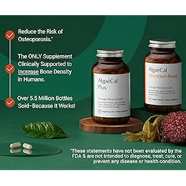 AlgaeCal - Bone Builder Pack for Bone Density Increase, Clinically Supported Plant Based Calcium Supplement & Strontium, Vitamins K2 (100mg), D3 (1600 IU), Magnesium & 16 Essential nutrients