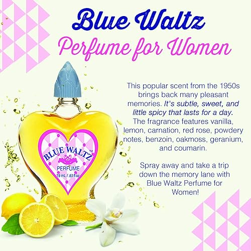 Miniatura 3 de Perfume de vals azul para mujer, 0.63 onzas, Perfume clásico, paquete de 3