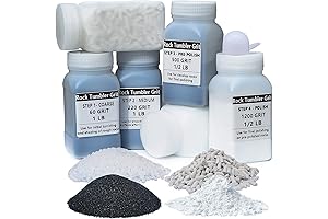 Powerful Tumbling Action with Professional-grade 4.5 LBS Rock Tumbler Supplies