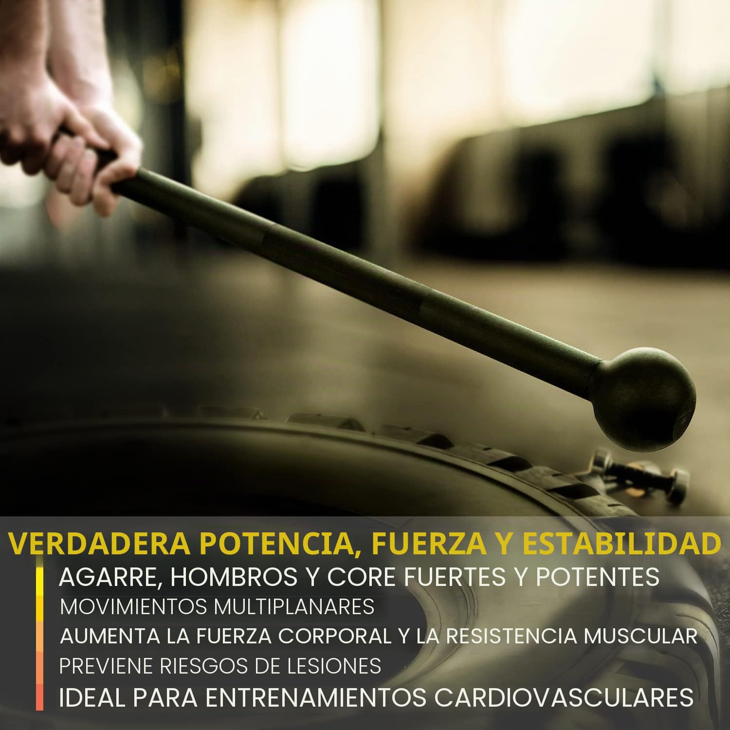Yes4All Mace Bell de Acero para Entrenamiento de Fuerza, Entrenamiento de Hombros, empuñaduras y antebrazos