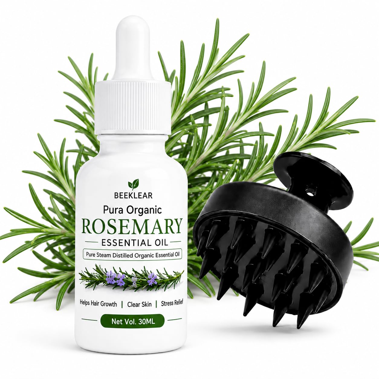 Beeklear Pura Organic Rosemary Essential Oil 30ml - Image 1