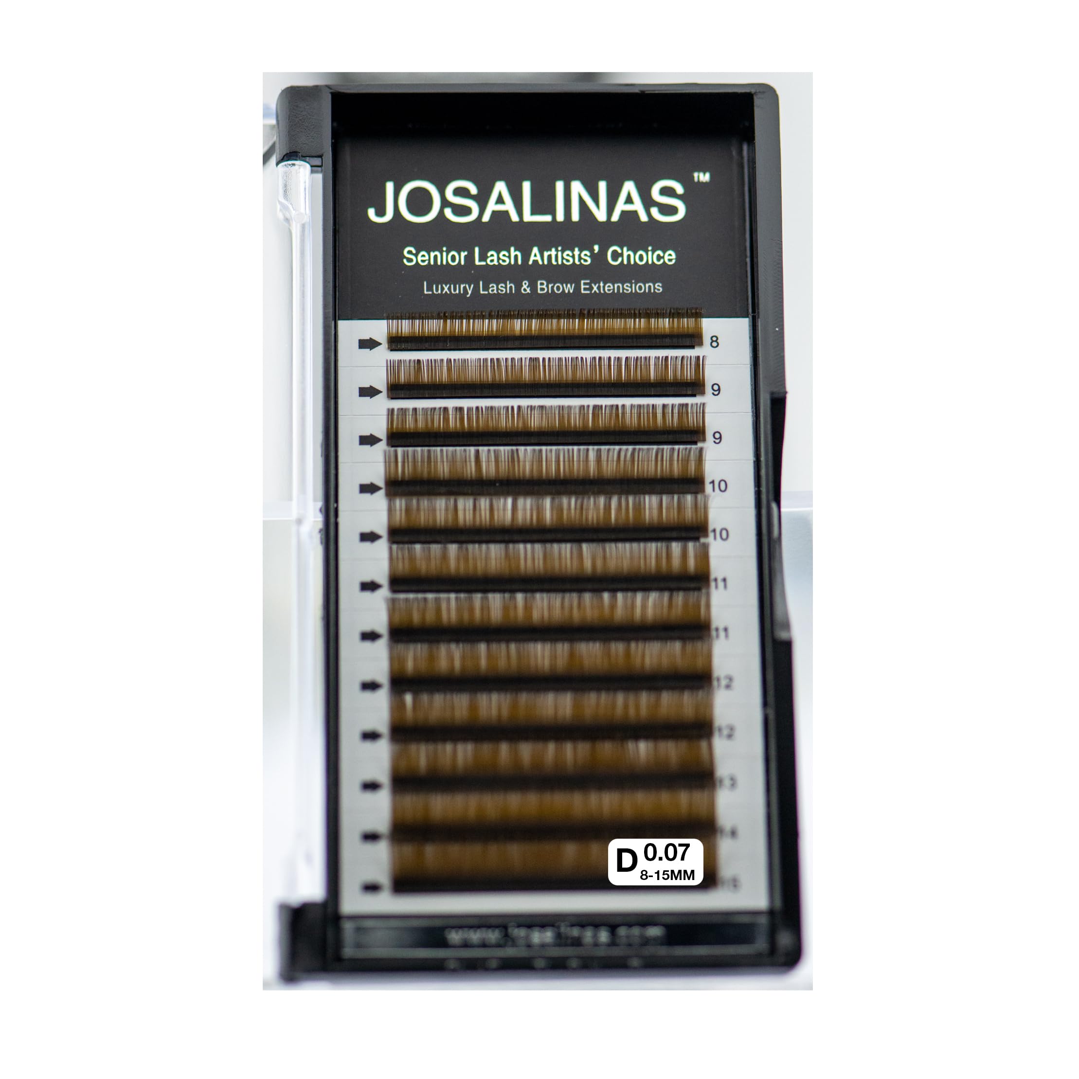 JOSALINAS Eyelash Extension 0.07MM Thickness D Curl 8-15MM Mix Brown Individual Volume Lashes (Brown 0.07D (8-15mm))