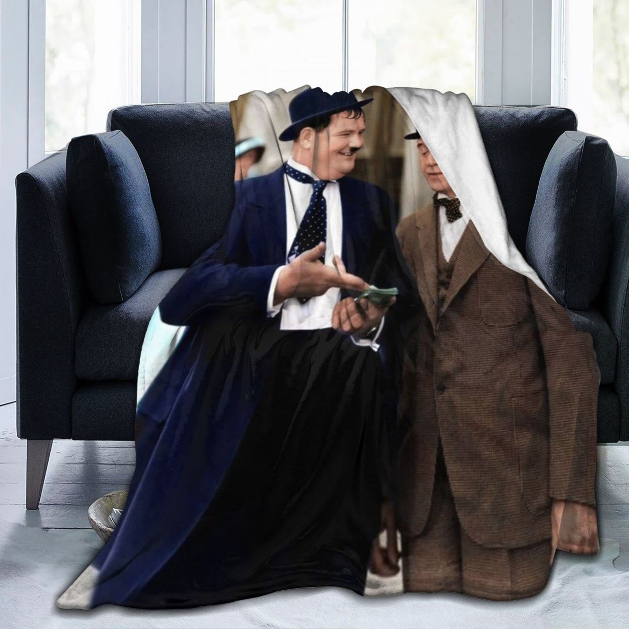 Lawenp As Pic Ultra-Soft Fluffy For Laurel And Hardy Throw Blankets Warm Flannel Ultra-Soft Micro Fleece Blanket,For Bedding,Couch,Sofa,Bed40 X30