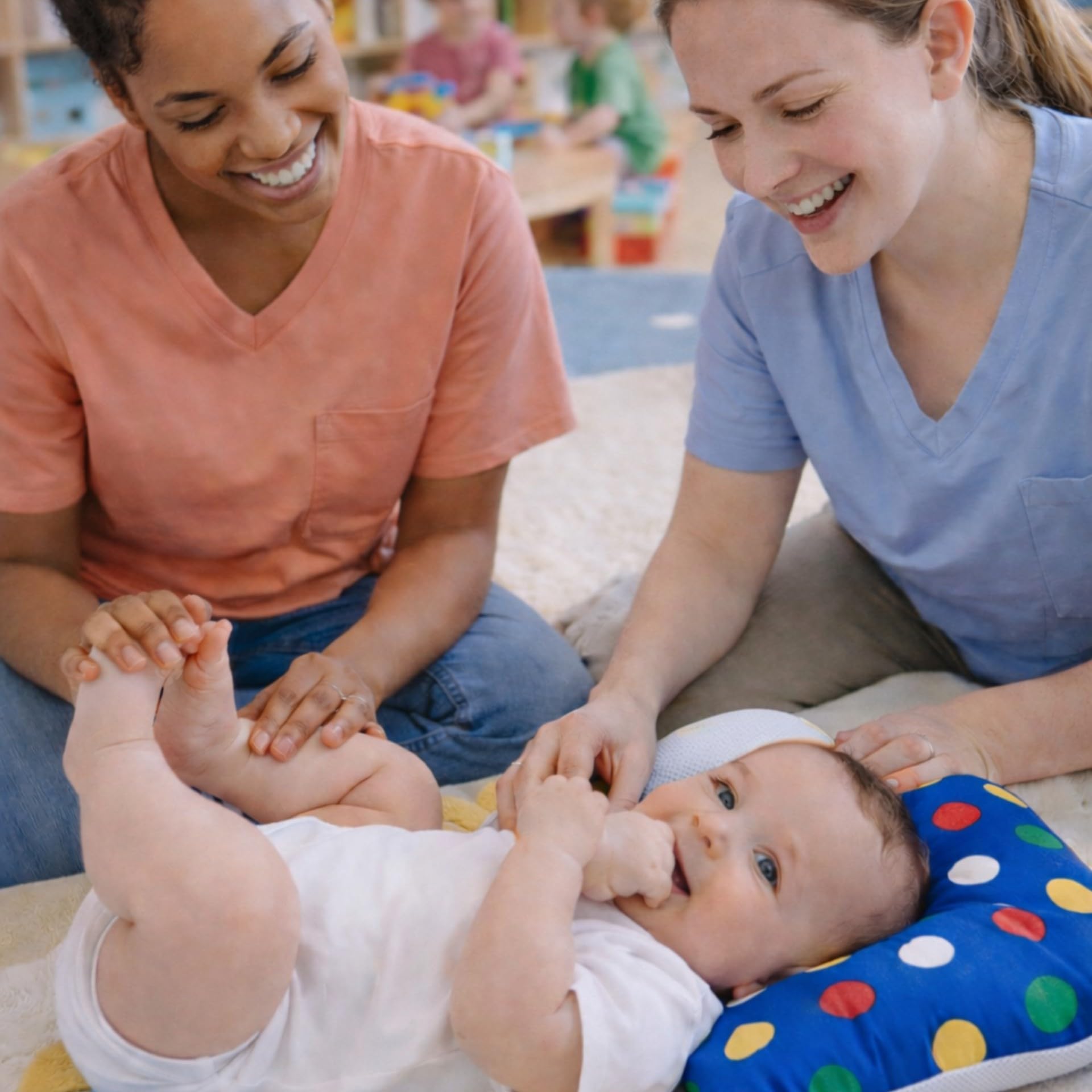 Cuscino per bambini di massimo comfort | previene e corregge la sindrome della testa piatta (plagiocefalia) | rete 3D Air Mesh traspirante | cotone biologico | lavabile in lavatrice |