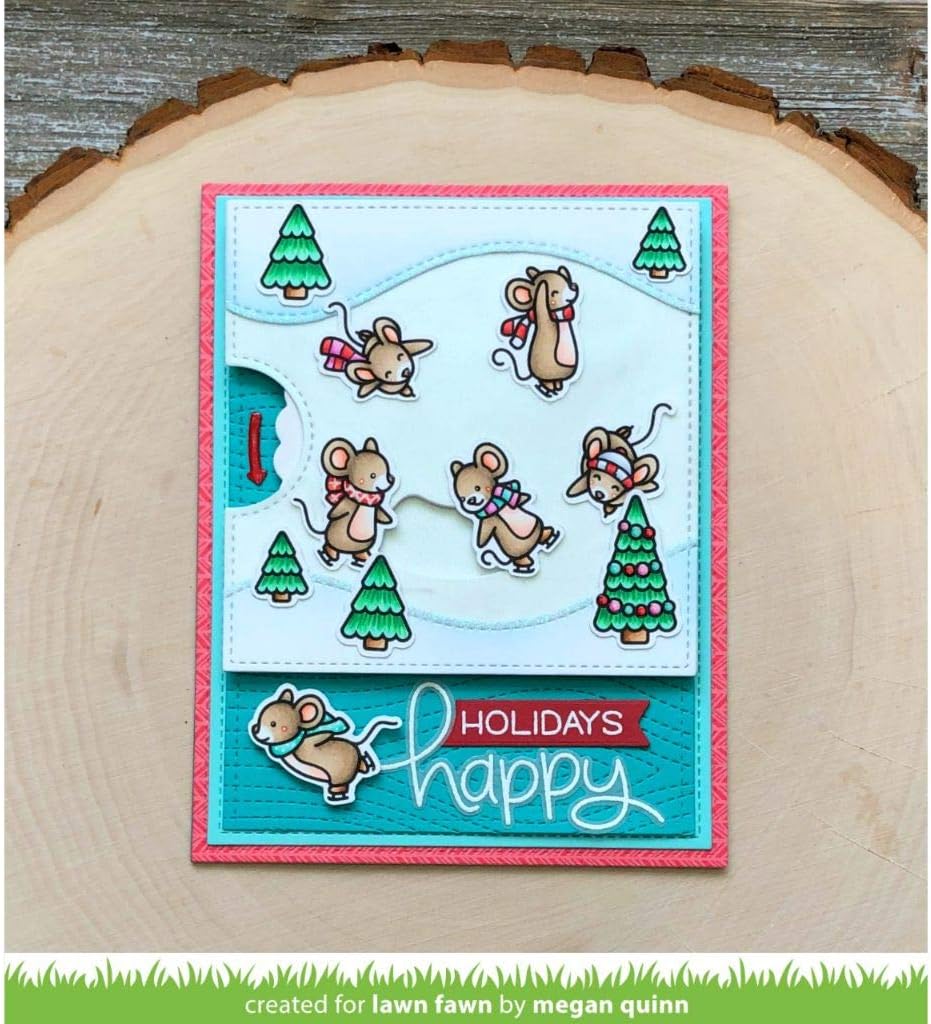 Lawn Fawn-Mice On Ice-Clear Stamp Set