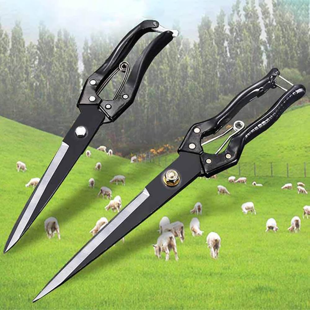 古道具　羊毛　毛刈りバサミ　特大ハサミ　鋏　ウール　羊　吊るされる羊の刻印 Amazon.co.jp: 羊毛鋏、高効率羊トリミング鋏革はさみ羊毛刈り用