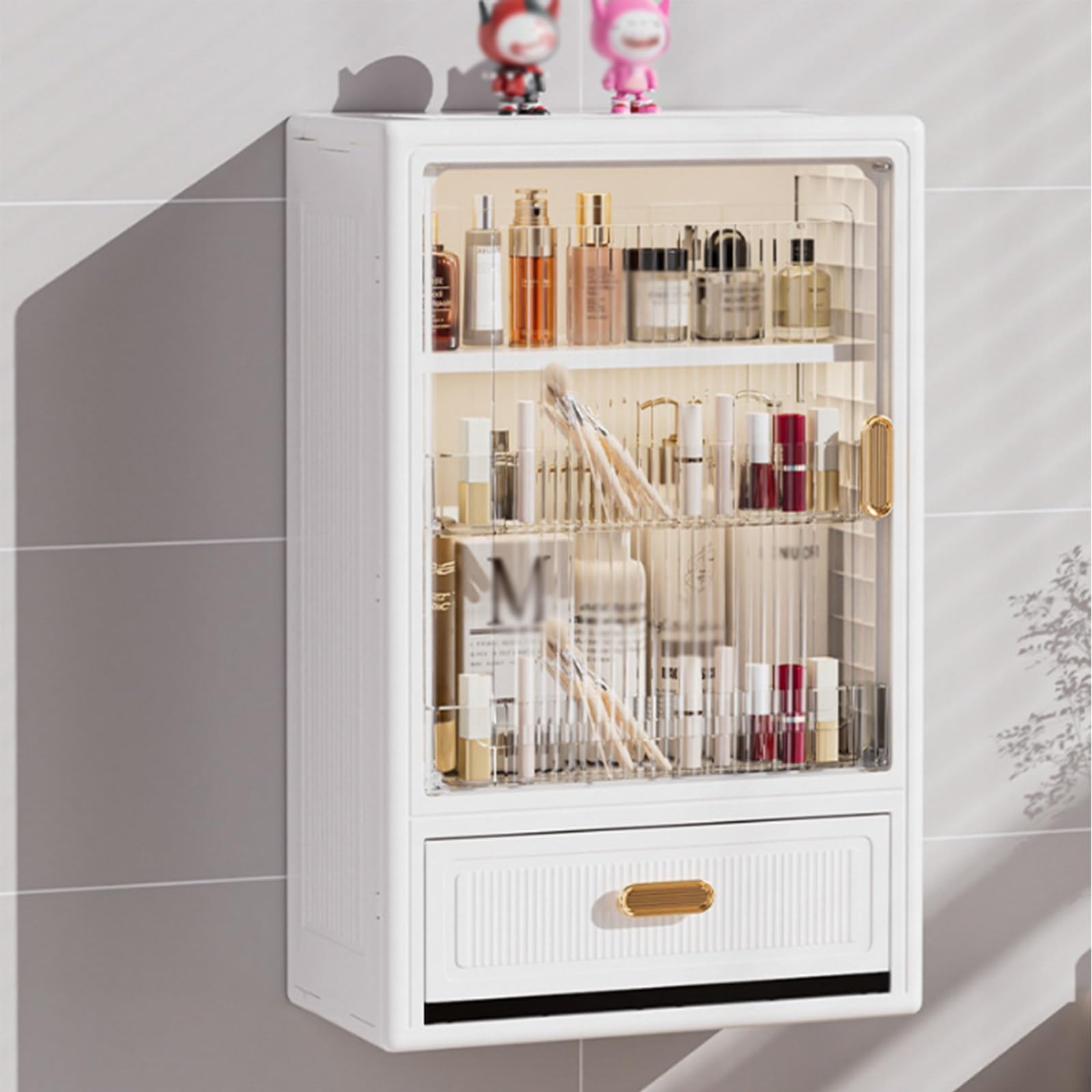 BHGFYXBS Bathroom Wall Mounted Sto Cabinet With Adjustable Shelves C Over Toilet With Magnetic Door & Der For Kitchen Bedroom And Bathroom Tials