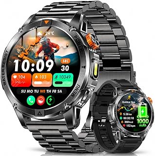 Military Smart Watch for Men,1000mAh,IP68,LED Flashlight