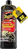 Meguiar's Flagship Premium Marine Wax M6332 - Easy Boat Polish Removes Swirls, Scratches, Oxidation | Long-Lasting UV Protection, 32 oz