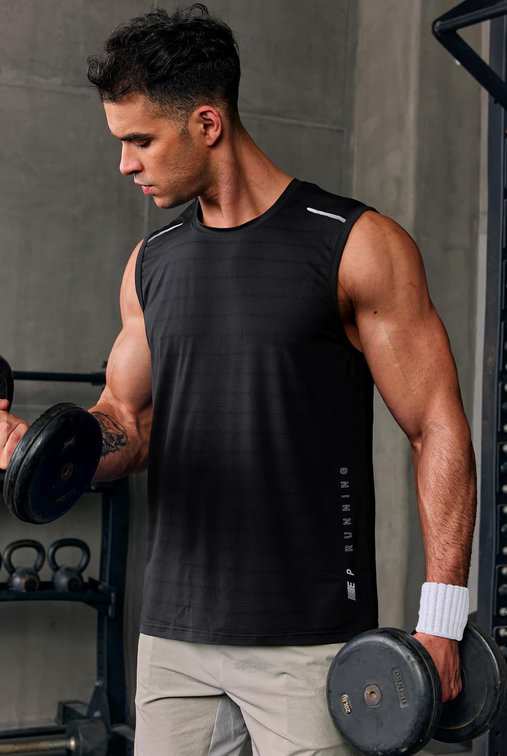 Men's Athletic Tank Tops Dry Fit Running Gym Active Sleeveless Shirt (S-2XL)