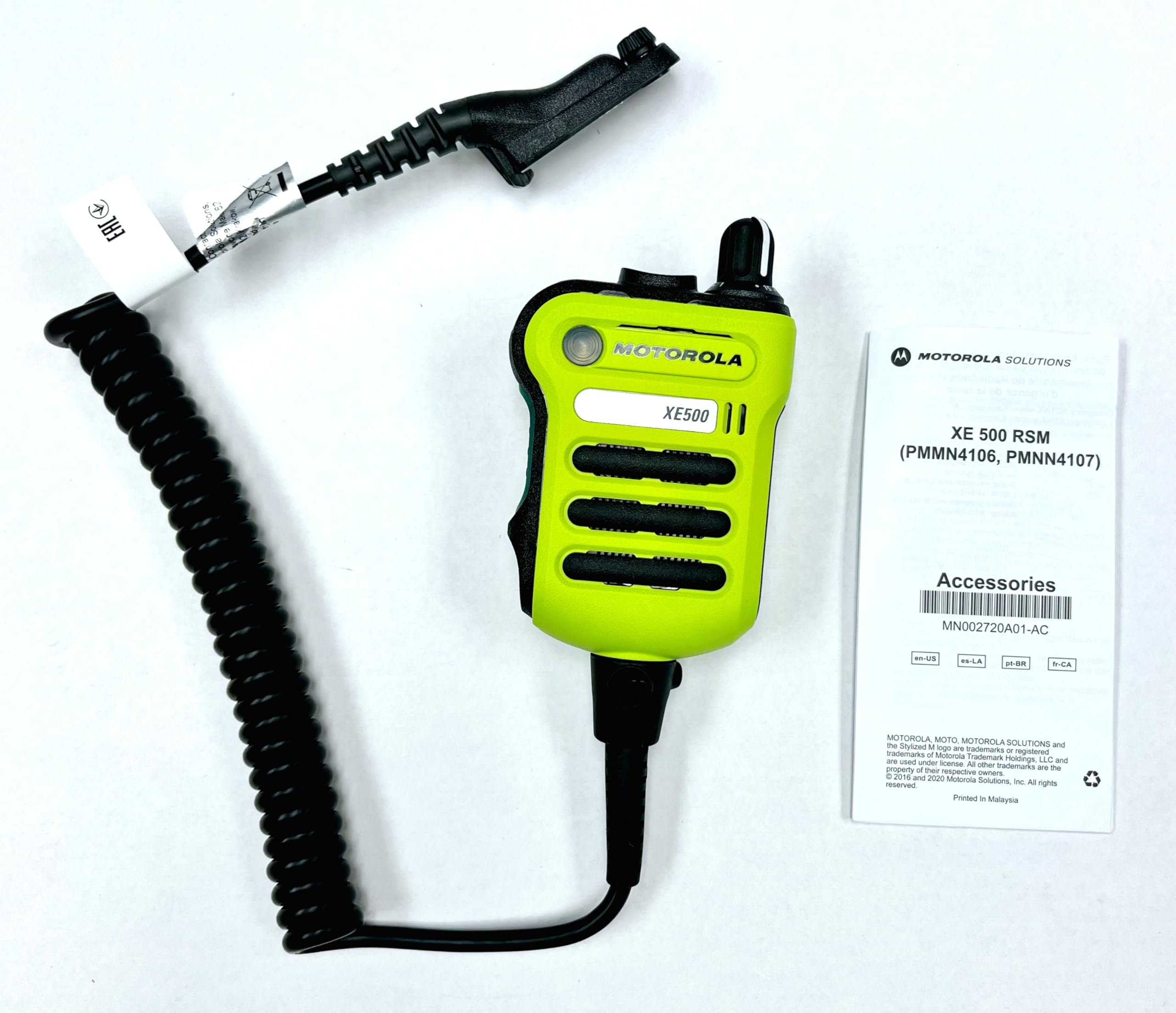 Motorola Solutions PMMN4106D, APX XE500 Remote Speaker Mic with