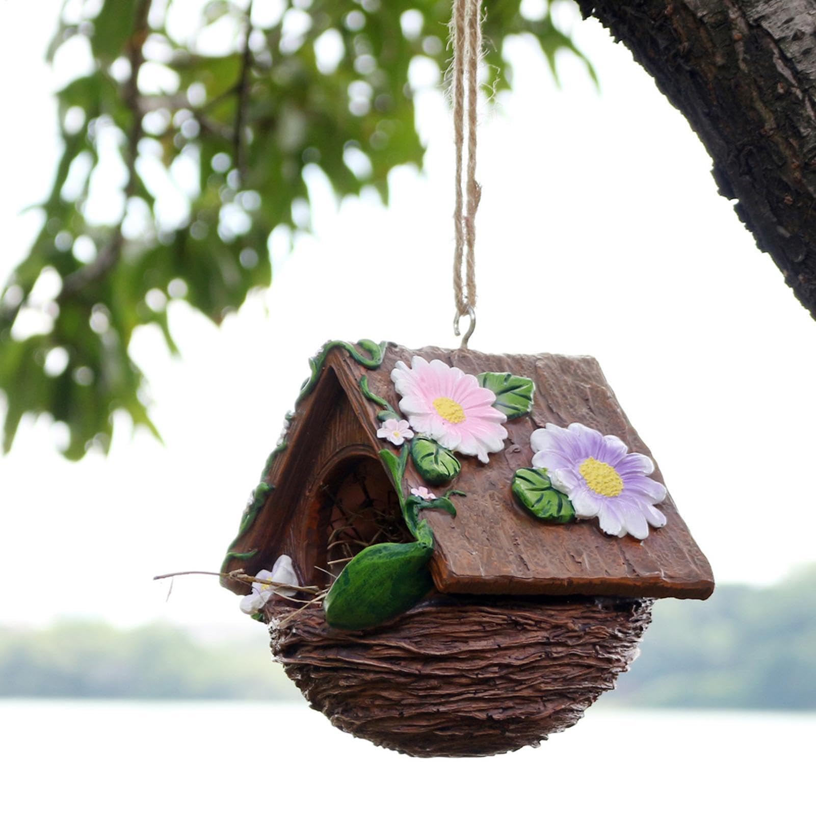 Générique Nichoirs pour L'Extérieur Nichoir Résistant Aux Intempéries | Cabane De Nidification Oiseaux pour Jardin Cour Balcon Porche Tronc Aras Moineaux Perruches Conures Cockatiels Diamants