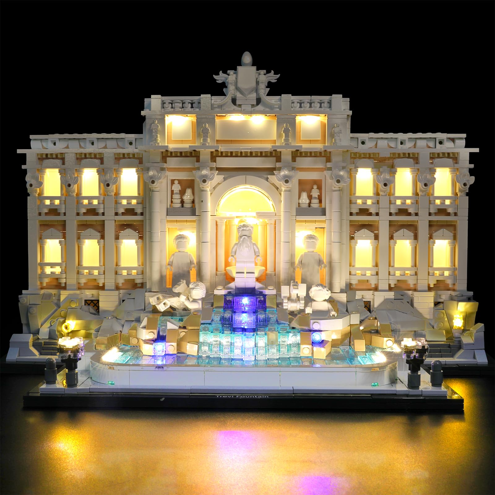 flashebrick LED Light Kit for Lego Trevi Fountain 21062 – Compatible with Lego Architecture Rome Building Set, Lighting for Fountain Model (NOT Included The Building Set), Standard Version