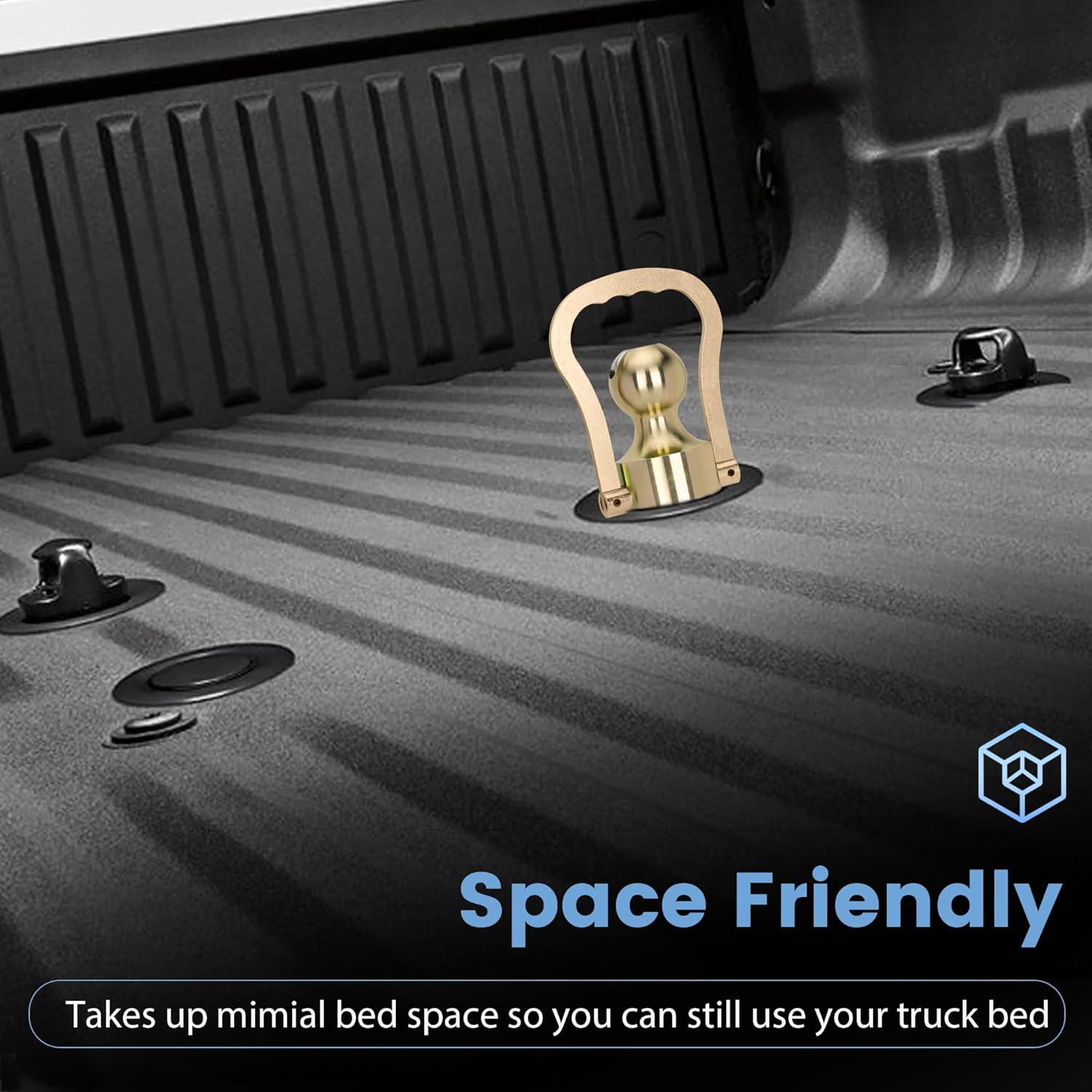 Chaoos|GNXA2061 Puck System Gooseneck Hitch Ball Kit, 2-5/16 Inch Ball & Safety Chain Anchors, Fits Ford F-250/F-350/F-450 Super Duty, Chevy Silverado & GMC Sierra 2500/3500 HD, Nissan Titan XD Trucks