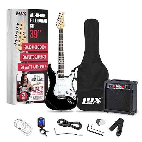 LyxPro Electric Guitar 39" inch Complete Beginner Starter kit Full