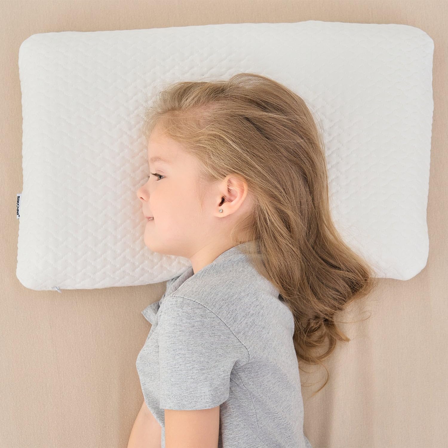 Gezondheidskussen voor kinderen, voor bed, slapen, hypoallergeen traagschuim, kinderkussen, nekbeschermer voor kinderen (3-10 jaar