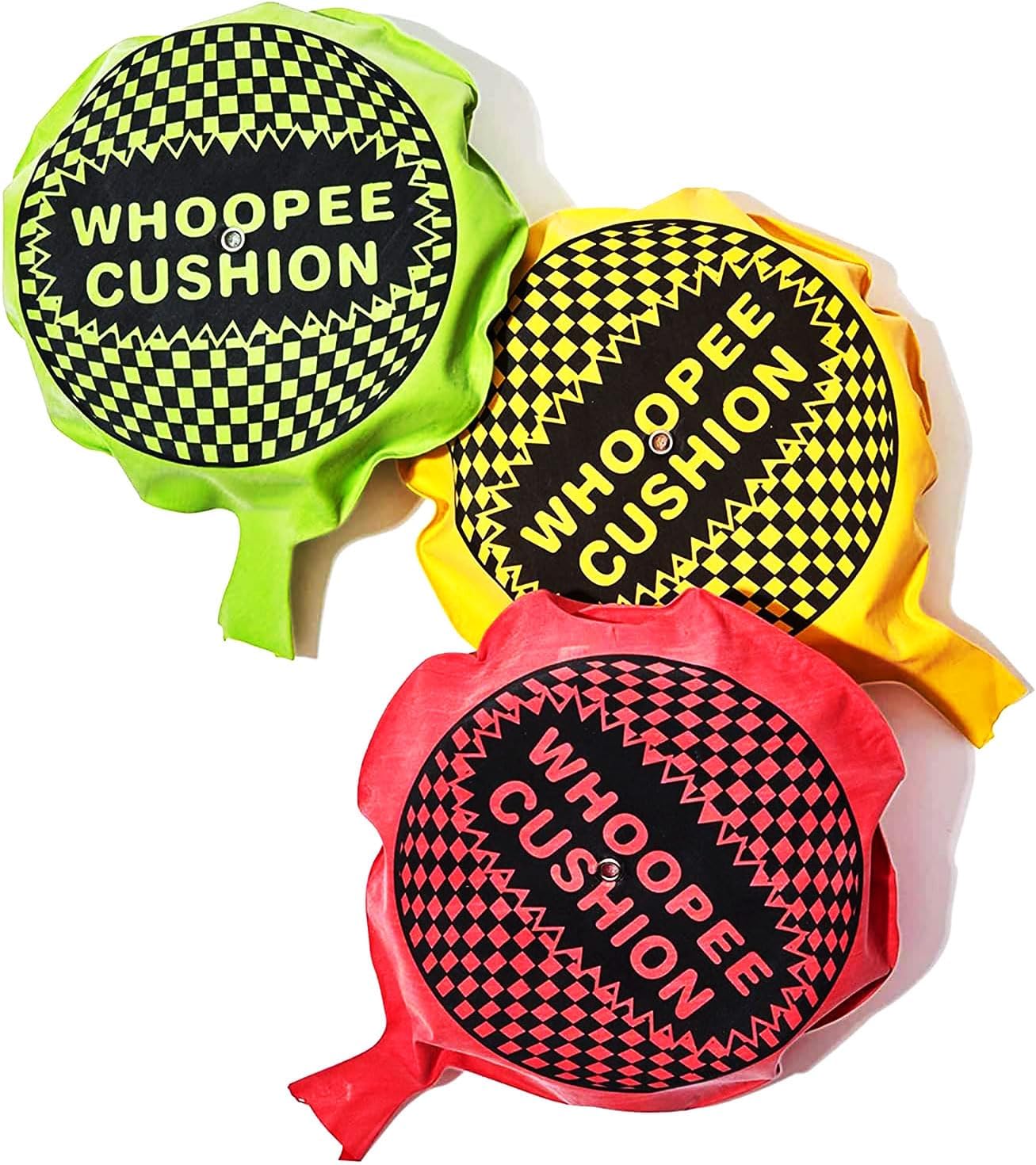 HiFEN® 3 Assorted Color Self Inflating Whoopee Cushion Ideal Joke Gift Gag Toy Novelty Practical Jokes Fun Cushions