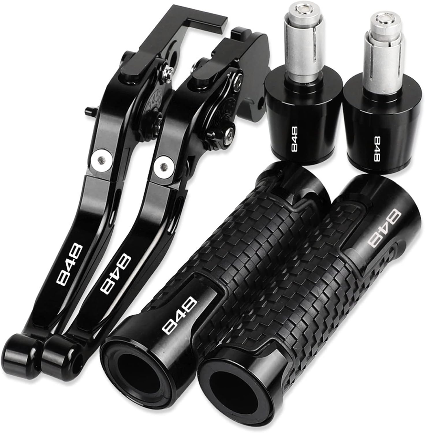 For DUCATI 848 2007-2013 Motorcycle CNC Accessories Brake Clutch Levers Handlebar Adjustable Folding Extendable With Lever accessories(Black)