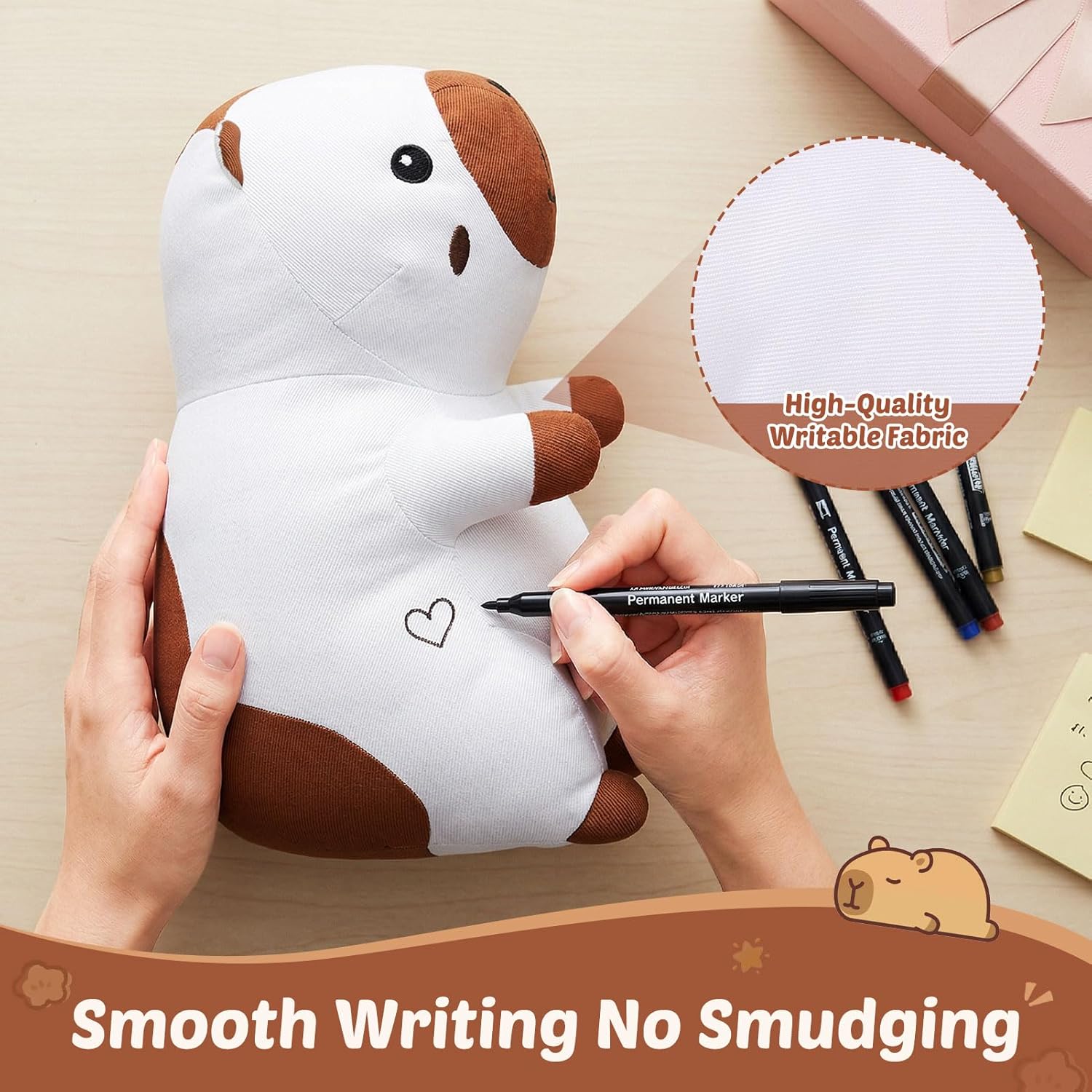 Blank Capybara DIY Toys Make Your Own Stuffed Holiday Plush Gifts Stuffed Teddy Animal for Graduation Birthday Friends Gift(Capybara)