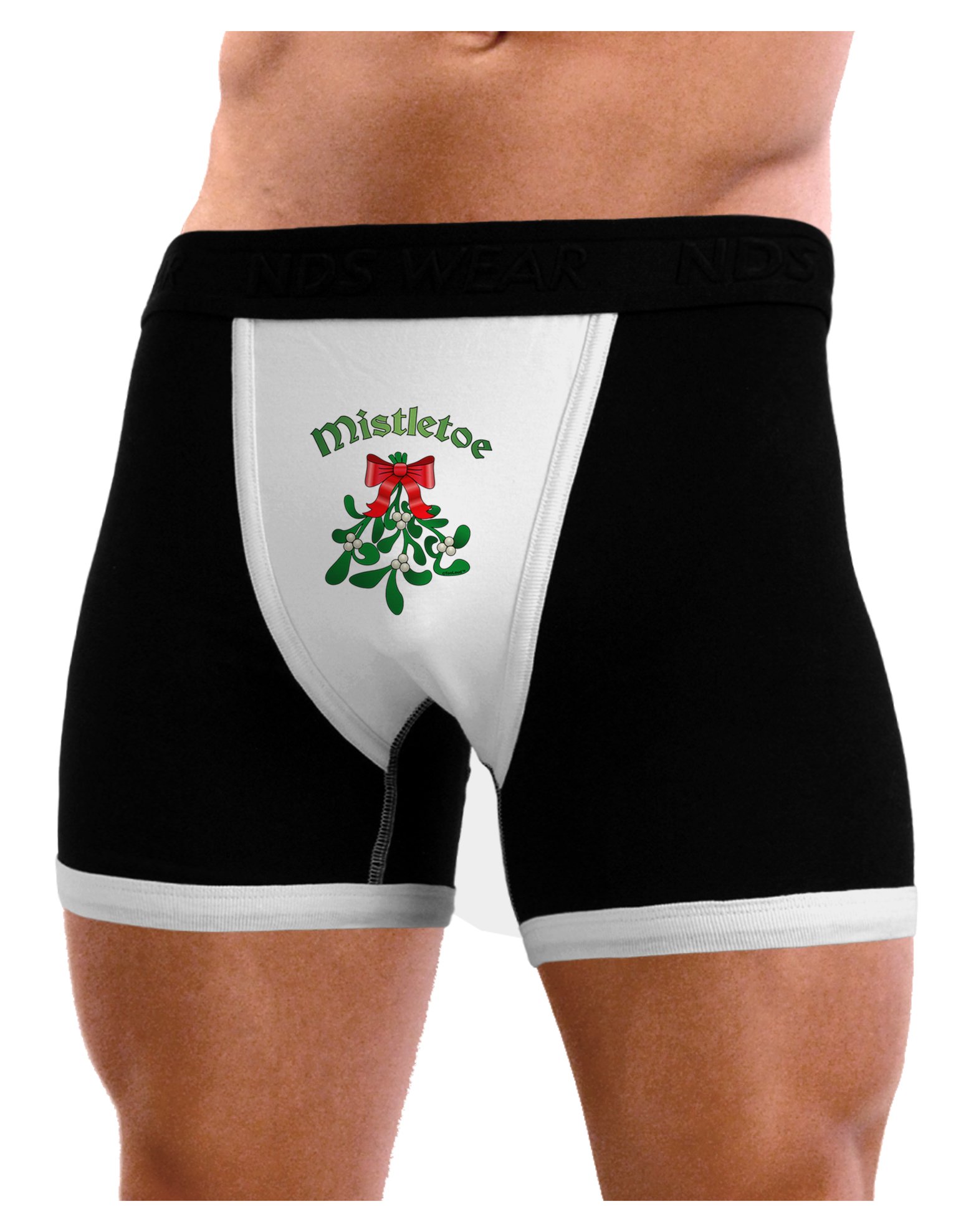 NDS WearChristmas Underwear for Men, Mistletoe Mens Boxer Brief