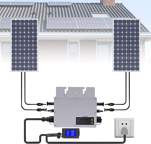 Miniatura 7 de 700W Solar Grid Tie Micro Inverter Micro Inversor Solar Grid Tie Microinversor Pantalla LCD IP65 Auto Enfriamiento IP65 Control Digital 3 Modo de