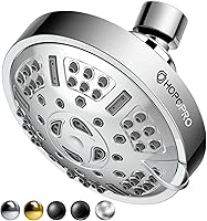 Vista 1 de HOPOPRO Upgraded 9 Settings High Pressure Shower Head, NBC News Recommended Brand Fixed Showerhead Adjustable Bathroom Showerhead Multi-functional