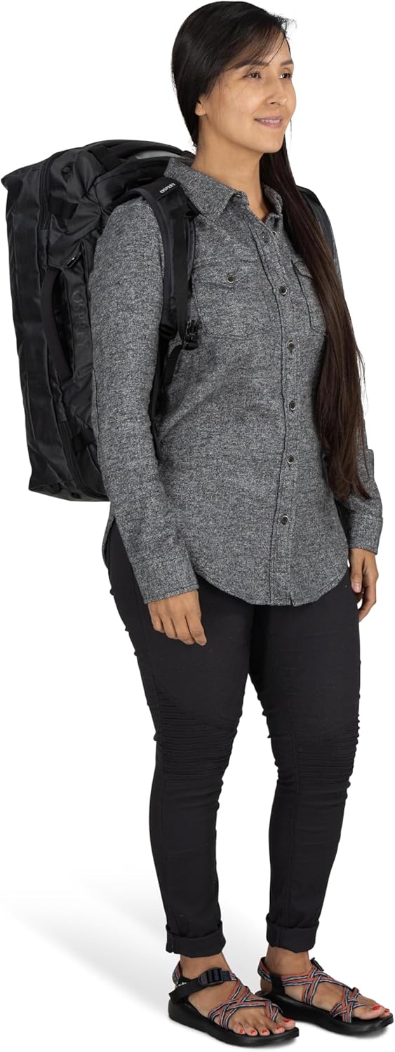 Osprey Transporter Durable Squffel Bag - Water Resistant Square Split Travel Duffel Backpack - Image 10