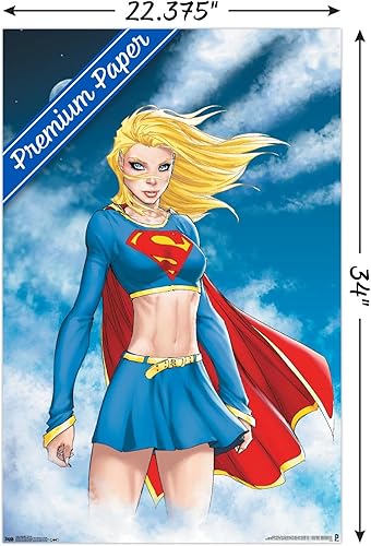 Miniatura 3 de Trends International DC Comics - Póster de pared de Supergirl - Nubes, 22.375 x 34 pulgadas, versión premium sin marco