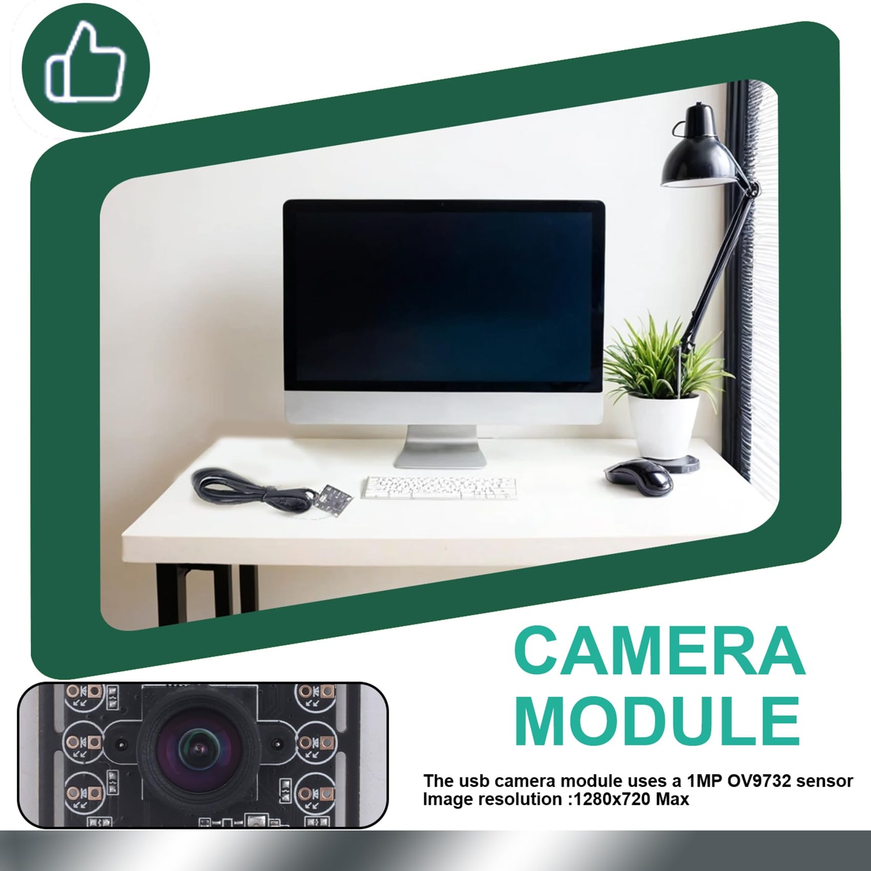 OV9732 Kameramodul 100 Grad 2 M Kabel 1280x720 30 Fps USB-Laufwerk Kompatibel mit Autodarts.Io