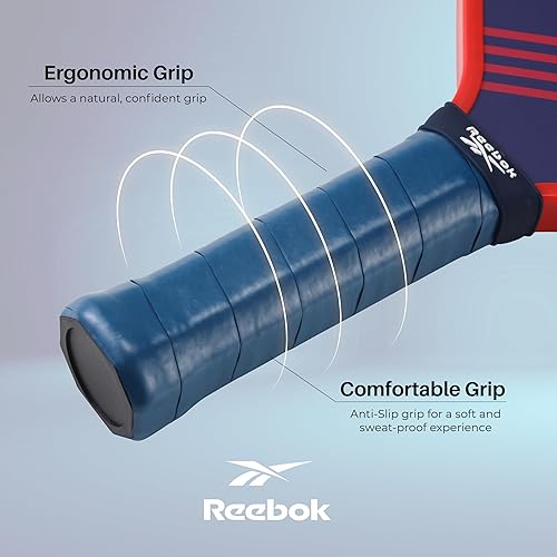 Miniatura 5 de Reebok - Pickleball Set for 2 Players, Includes 2 Paddles with Cushion Grip and 2 Light-Up Balls, Perfect for Night Play, Durable, Engineered for