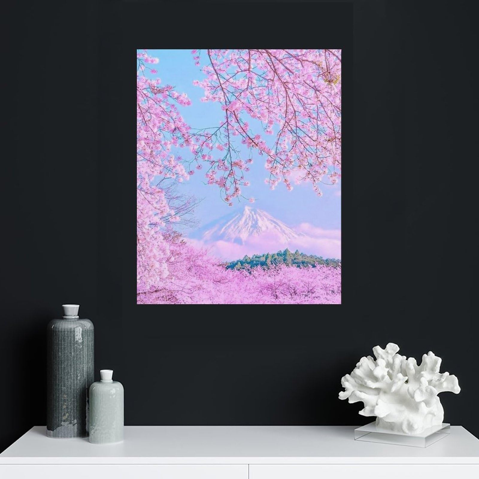 キャンバス プリントアート 富士と桜  インテリア 絵画 キャンバス プリントアート 富士と桜 インテリア 絵画