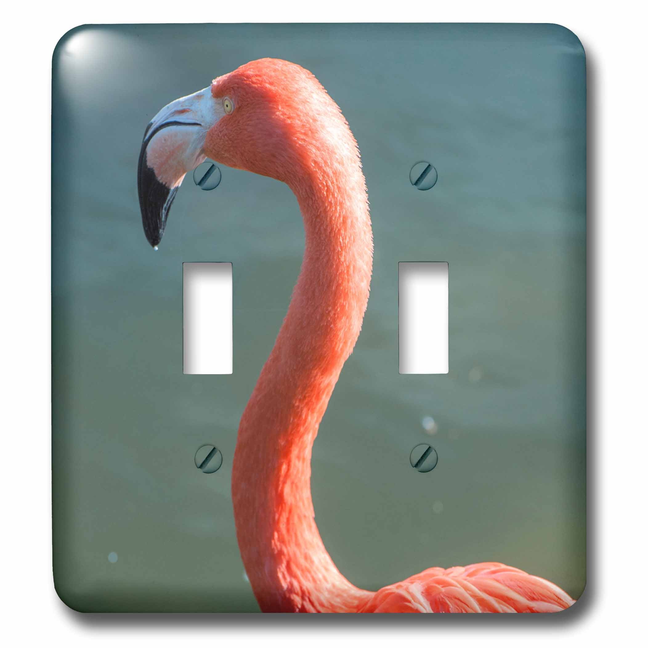 Interrupteur flamant rose de Floride double en aluminium haut de gamme