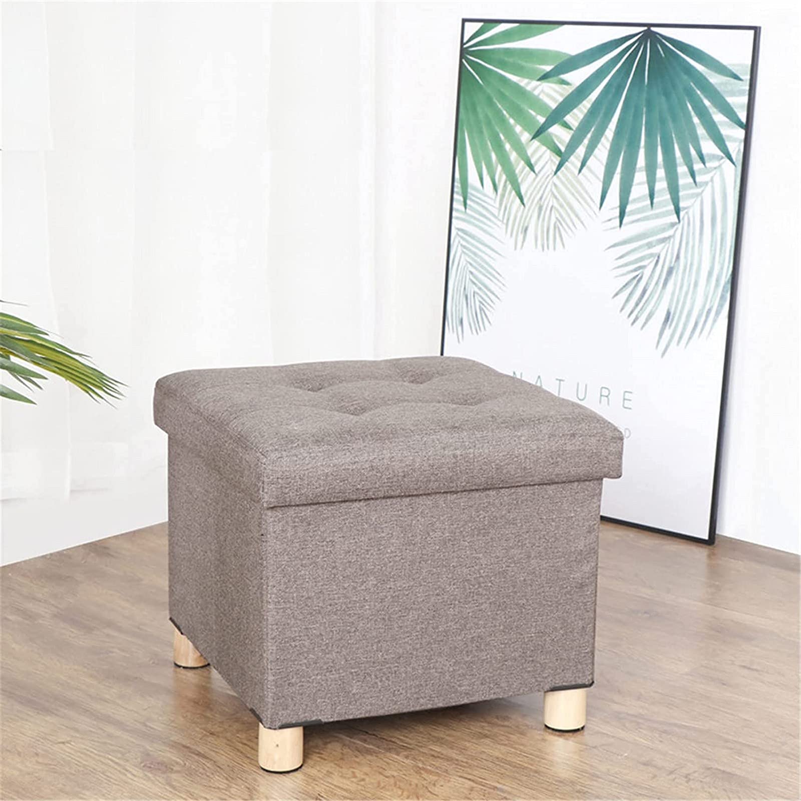 Banc à chaussures gris pour un couloir et une chambre ordonnés