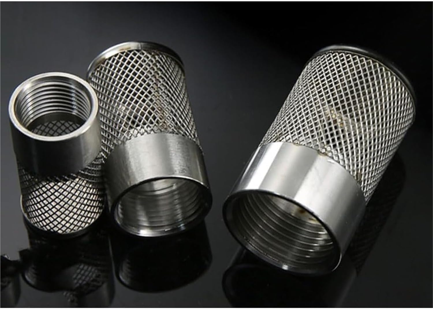 water pipe strainer inline filter, 1pcs Stainless Steel Filter Mesh Cover, 1/2" 3/4" 1" Female Thread for Garden Irrigation Aquarium Water Pump(1")