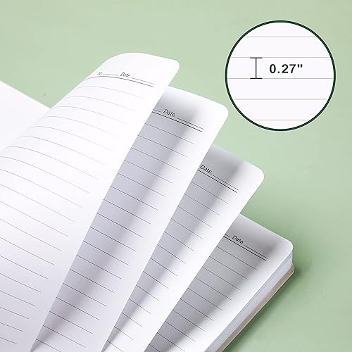 Miniatura 5 de Cuaderno  Paquete de 3 cuadernos rayados A5, cuaderno en espiral de 8.3 x 6 pulgadas, cuaderno diario con papel grueso, cuadernos clásicos con rayas