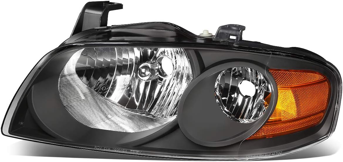 Auto Dynasty Headlight Lamp Compatible with Sentra 04-06, NI2503151, OE Style Headlamp Replacement Passenger Right Side, Black Housing Amber Conner