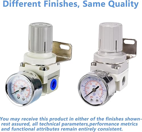 Miniatura 3 de Regulador de presión de aire con puerto de 1/4", regulador del compresor de aire con calibre de precisión de 0-150 PSI y soporte, perfecto para