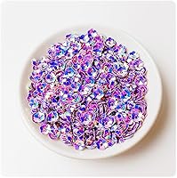 Vista 17 de 4.23 oz Loose Sequins,6 mm Cup Iridescent Spangles for DIY,Glitter Flower Embroidery Sequins for Jewelry Making Handmade Decorations(White 1)