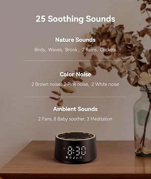 Dreamegg Baby&Adult Sleep Ease Bundle - Sleep D11Max Bundle with D1 Nova, Sound Machine Baby for Sleep, Dimmable Sound Machine, White Noise Alarm Clocks, Travel & Home White Noise Sound Machine
